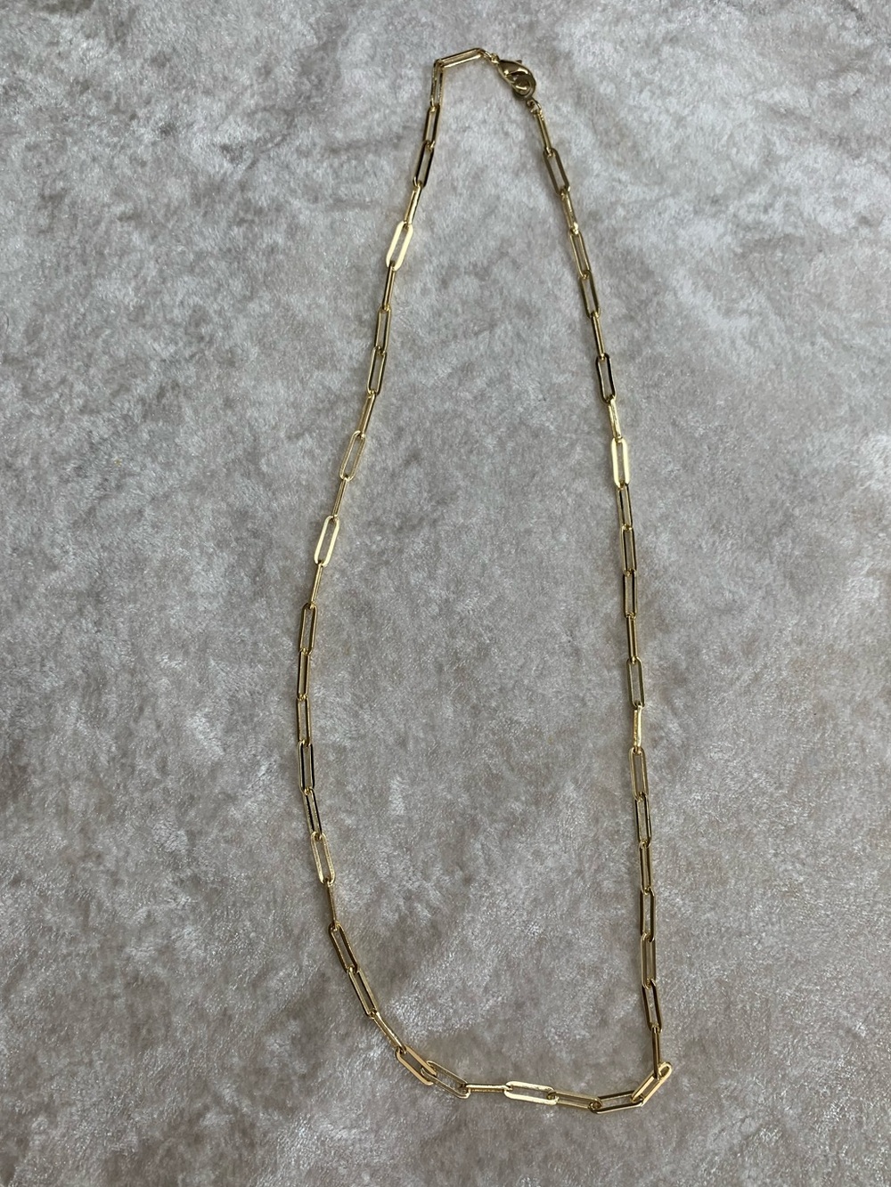 NWOT! 18K gold Layered/Gold Bonded 3.8mm Paperclip Chain 22 inch Necklace